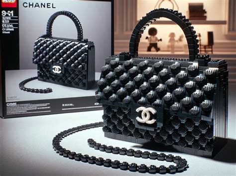 black chanel lego bag